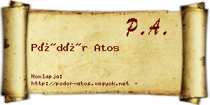 Pödör Atos névjegykártya